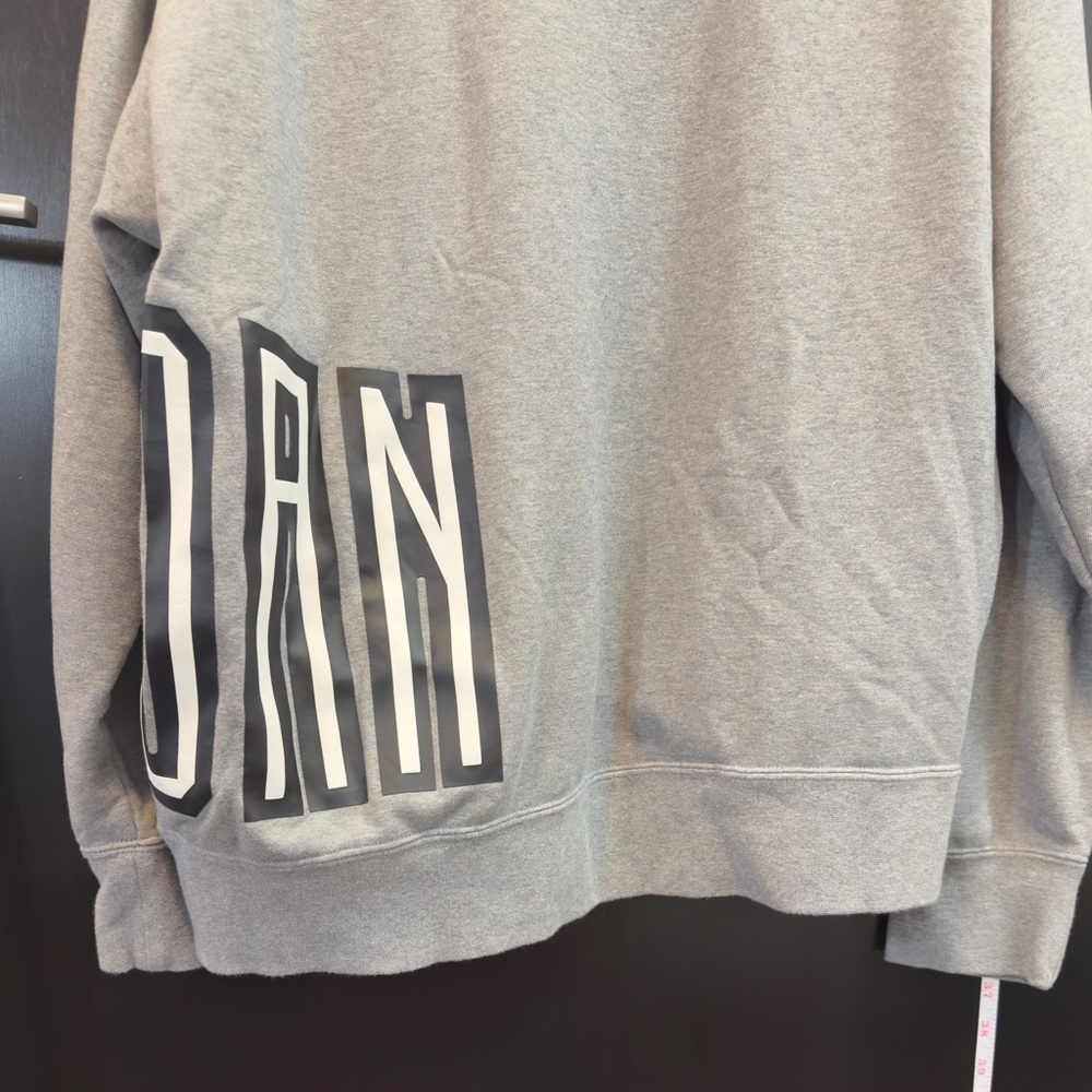 Nike Air Jordan Gray and Black Pullover Hoodie - Picture 2 of 6